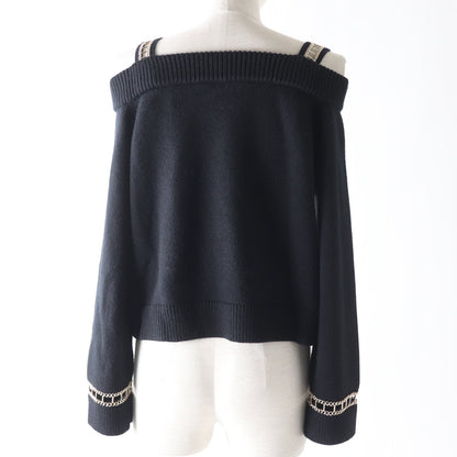 CHANEL knit P62881 Main: 100% cashmere black Women 36