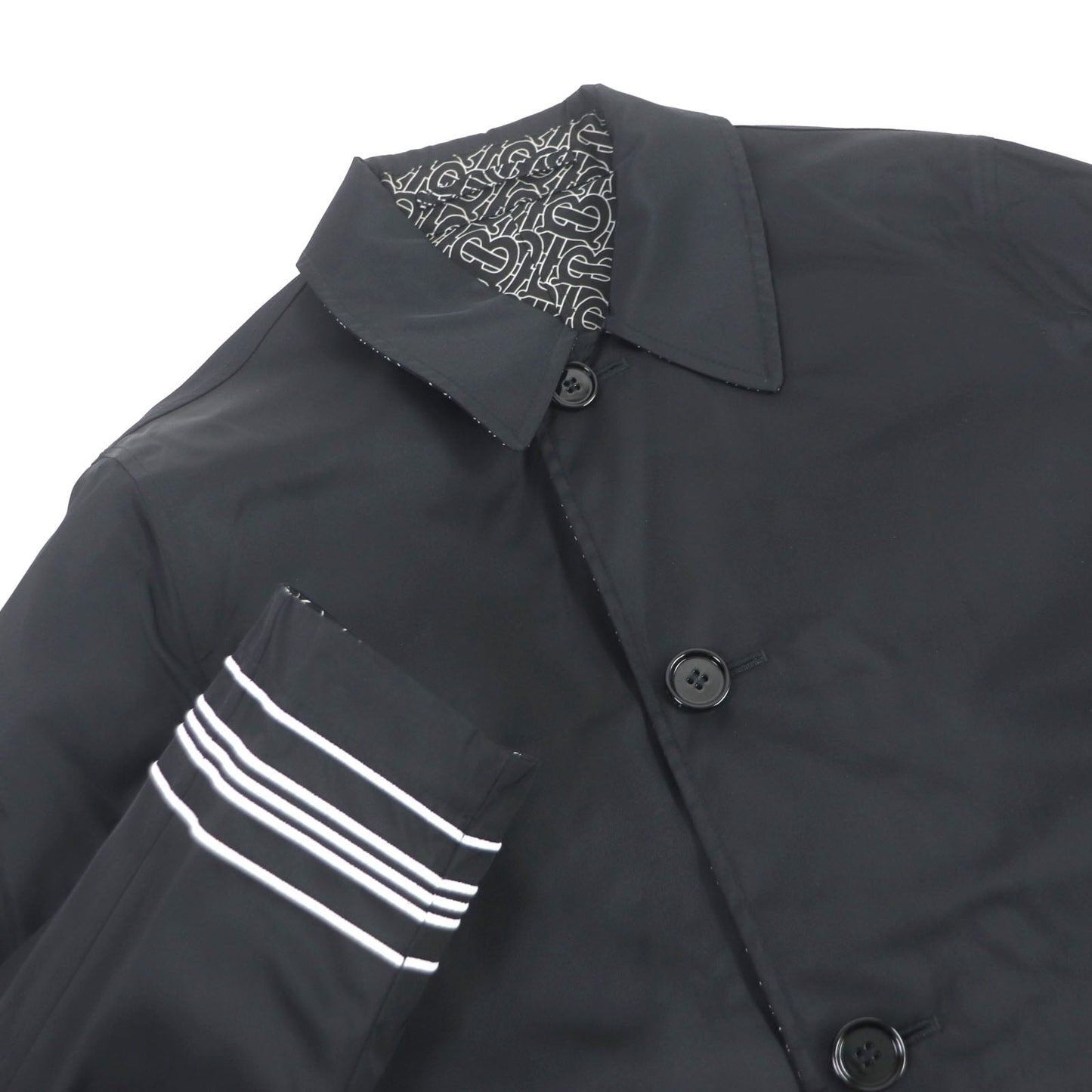 BURBERRY Stainless collar coat 8029656 Main: 100% nylon black mens 44