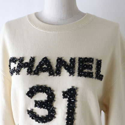CHANEL sweat 20A P64788 Main: 100% cotton Ecru Women XS