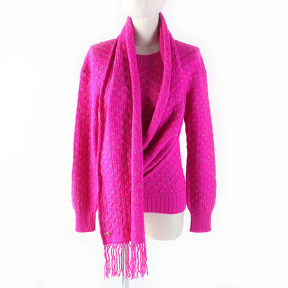 CHANEL knit P44135 Main: 75% alpaca, Main: 20% rayon, Main: 5% polyester pink Women 36