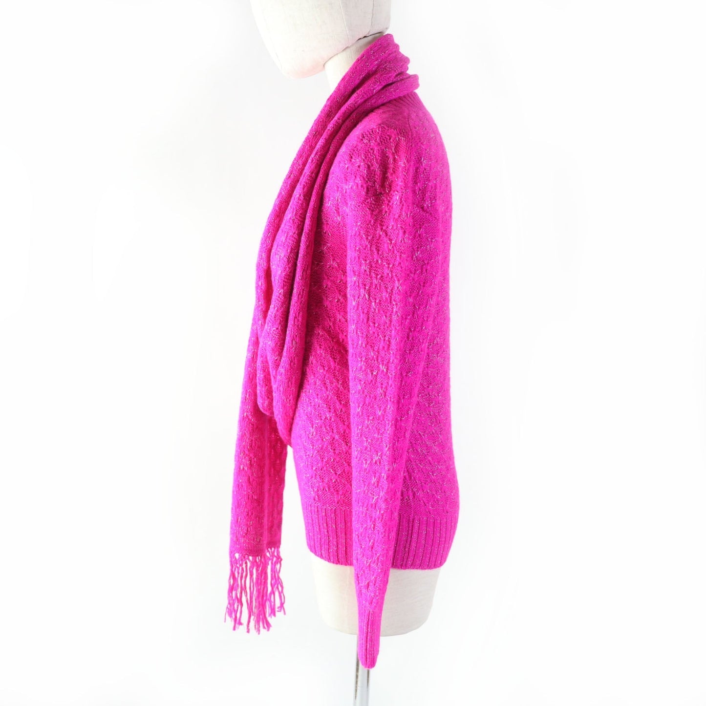 CHANEL knit P44135 Main: 75% alpaca, Main: 20% rayon, Main: 5% polyester pink Women 36