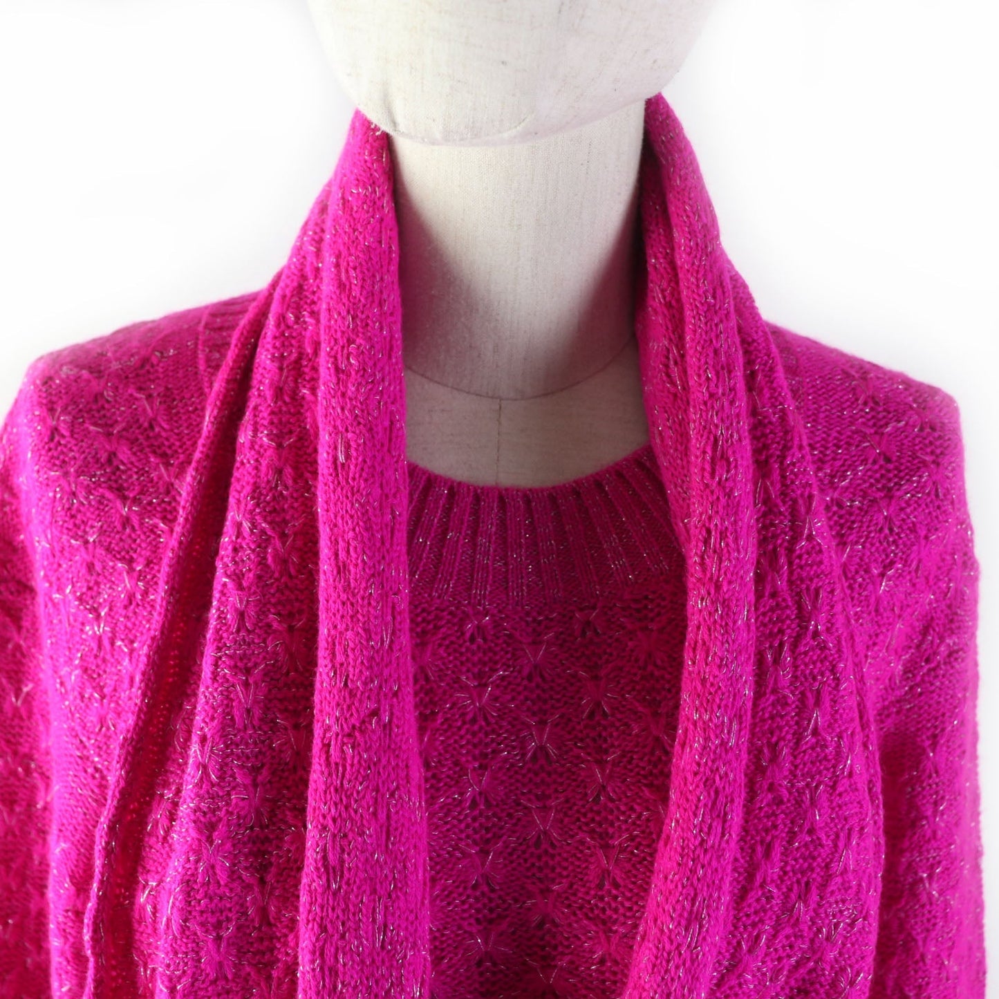 CHANEL knit P44135 Main: 75% alpaca, Main: 20% rayon, Main: 5% polyester pink Women 36