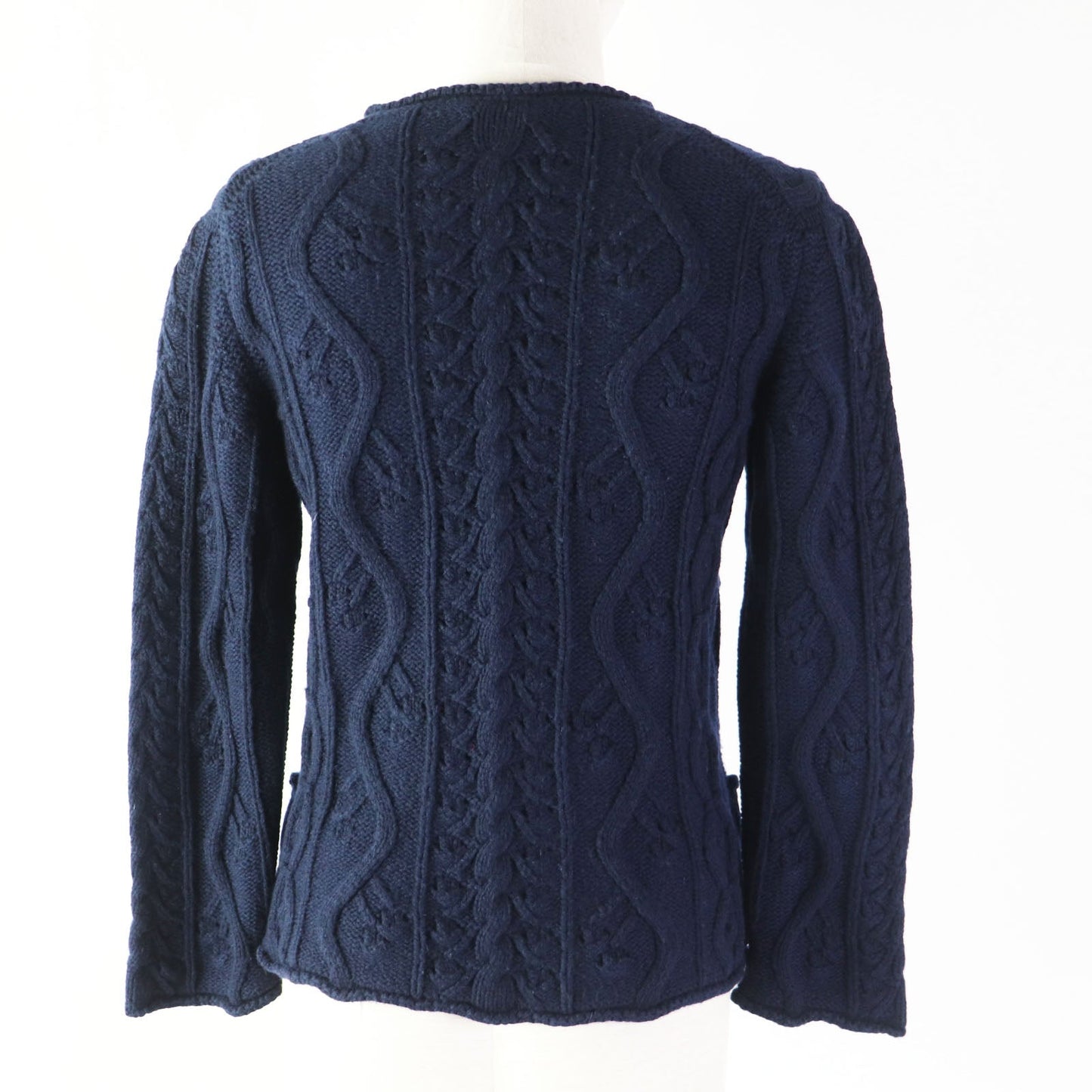 CHANEL cardigan P46489 Main: 100% cashmere, Other: 58% cashmere, 20% wool, 10% rayon, 9% nylon, 3% silk Navy Women 34