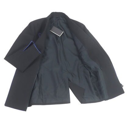 FENDI tailored jacket FJ0641 Outer: 97% wool, Outer: 3% polyester, Lining: 100% cupra black Double-breasted Gabardine Blazer mens 48
