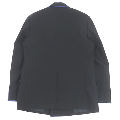FENDI tailored jacket FJ0641 Outer: 97% wool, Outer: 3% polyester, Lining: 100% cupra black Double-breasted Gabardine Blazer mens 48