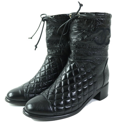 CHANEL short boots G34096 Main: Leather black Women 36