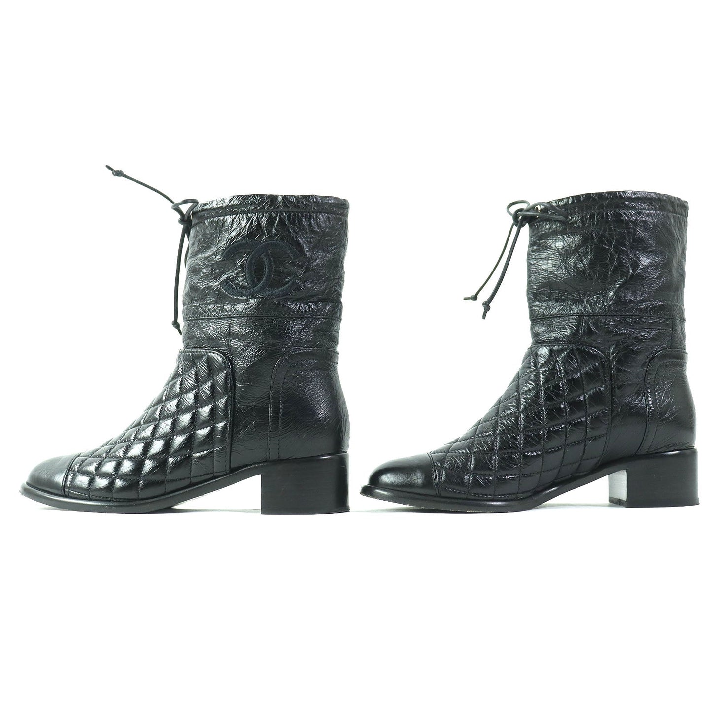 CHANEL short boots G34096 Main: Leather black Women 36