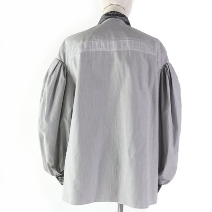 FENDI Long sleeve shirt Main: 100% cotton, some: 51% nylon, some: 27% rayon, some: 22% cotton Black Grey Women 36