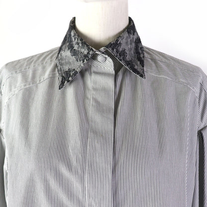 FENDI Long sleeve shirt Main: 100% cotton, some: 51% nylon, some: 27% rayon, some: 22% cotton Black Grey Women 36
