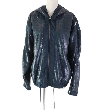 CHANEL No color jacket P52914 Outer: 80% polyester, Outer: 15% rayon, Outer: 5% polyurethane, Lining: 96% cotton, Lining: 4% polyurethane, Other: 100% nylon Blue green type Women 40