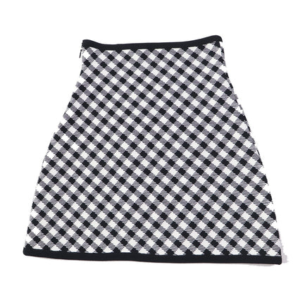 Christian Dior flare skirt 254J18AM514 Main: 84% rayon, 15% nylon, 1% polyurethane Black White Women 38