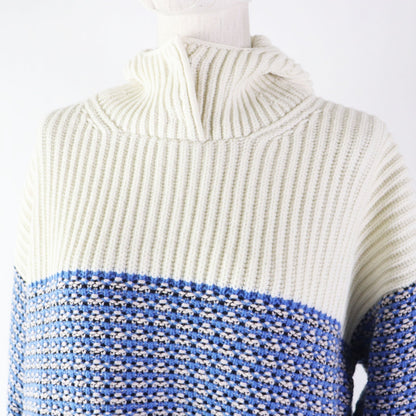 FENDI Hoodie FZY731 Main: 70% wool, Main: 30% cashmere Blue white Women 38