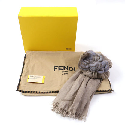 FENDI Stall Main: 70% cashmere, Main: 30% silk, Part: Orirag fur beige Women