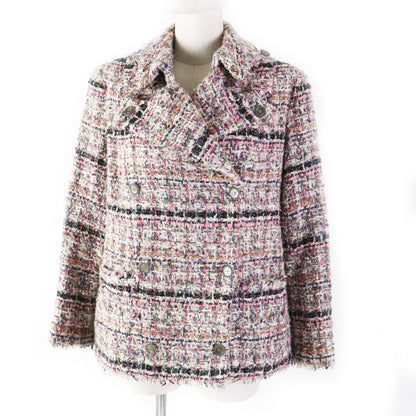 CHANEL tailored jacket 05A P26908 Outer: 40% wool, Outer: 20% mohair, Outer: 10% cotton, Outer: 10% acrylic, Outer: 10% silk, Outer: 6% nylon, 4% polyester, Lining: 96% silk, 4% polyurethane Multi Women 40
