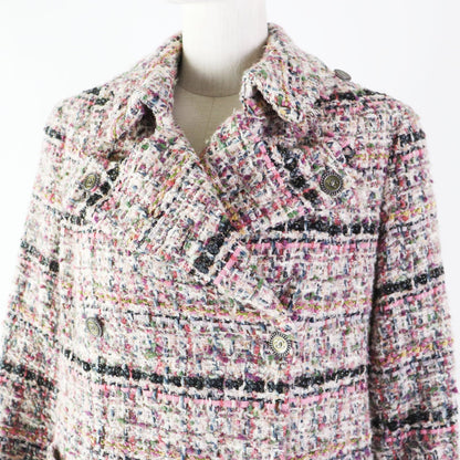 CHANEL tailored jacket 05A P26908 Outer: 40% wool, Outer: 20% mohair, Outer: 10% cotton, Outer: 10% acrylic, Outer: 10% silk, Outer: 6% nylon, 4% polyester, Lining: 96% silk, 4% polyurethane Multi Women 40