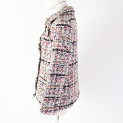 CHANEL tailored jacket 05A P26908 Outer: 40% wool, Outer: 20% mohair, Outer: 10% cotton, Outer: 10% acrylic, Outer: 10% silk, Outer: 6% nylon, 4% polyester, Lining: 96% silk, 4% polyurethane Multi Women 40