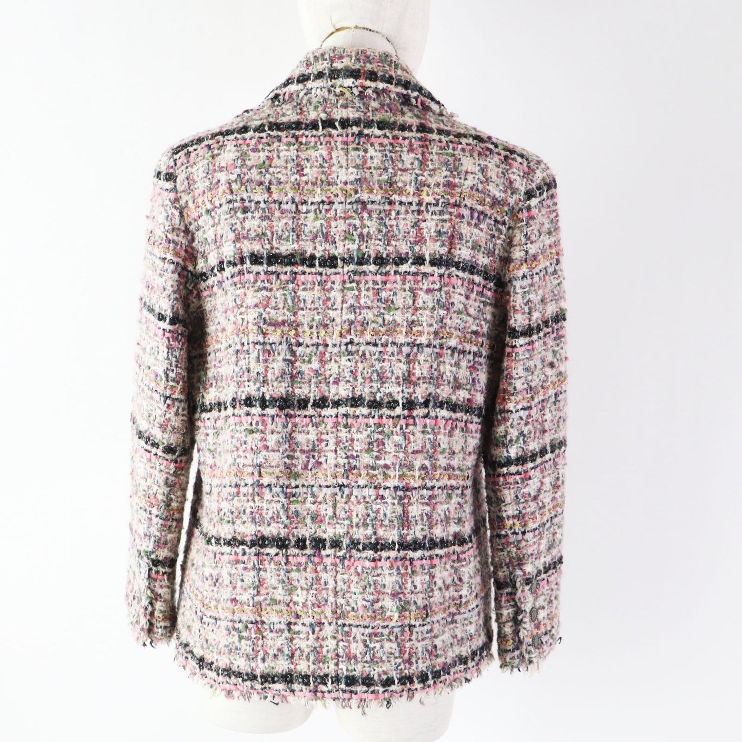CHANEL tailored jacket 05A P26908 Outer: 40% wool, Outer: 20% mohair, Outer: 10% cotton, Outer: 10% acrylic, Outer: 10% silk, Outer: 6% nylon, 4% polyester, Lining: 96% silk, 4% polyurethane Multi Women 40