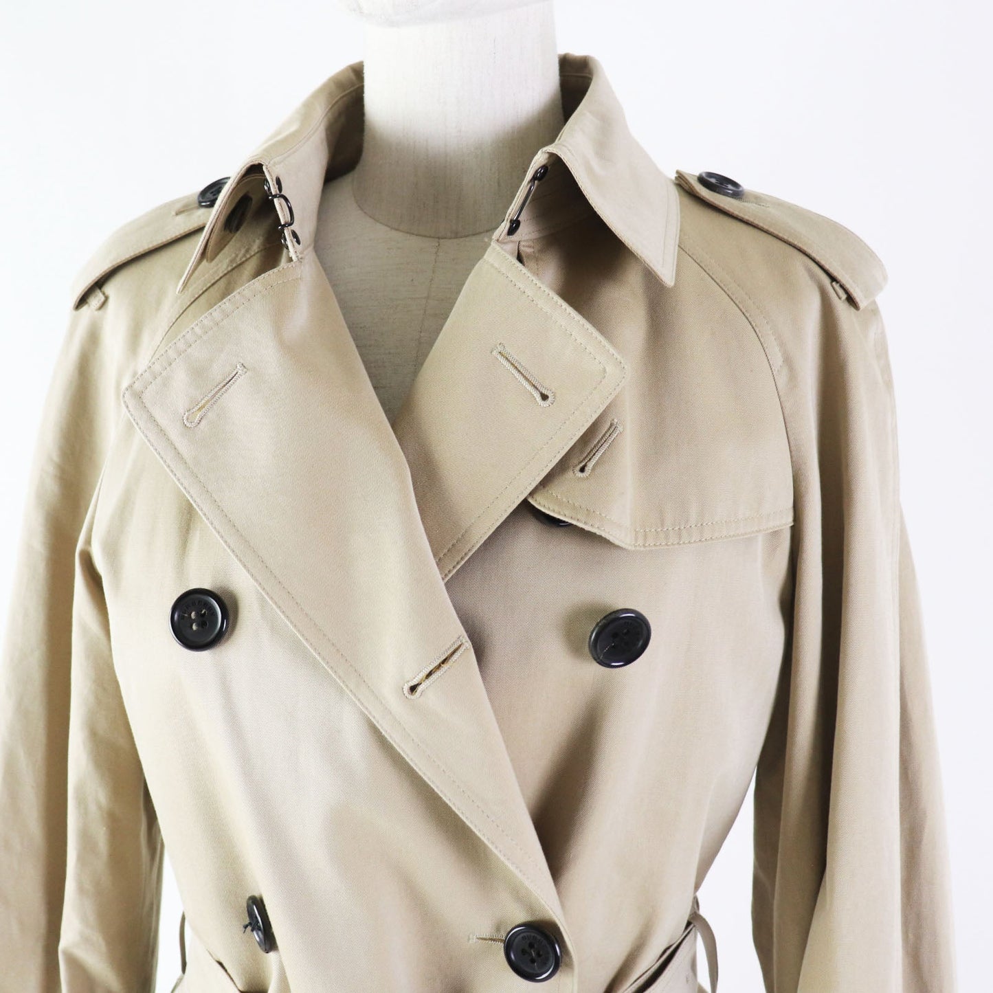 BURBERRY LONDON trench coat B1A83-100-51 Outer: 100% cotton, Lining: Cotton, Lining: Cupra, Accessories: Cowhide Lining: 100% wool Lining (separate fabric): 100% cupra beige Women 42