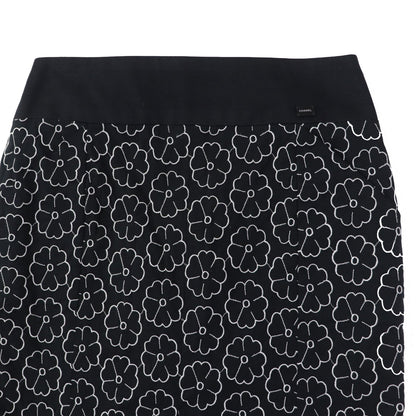 CHANEL skirt 04P P22950 Outer material: 78% cotton, Outer material: 17% nylon, Outer material: 5% elastane (polyurethane), Part: 100% cotton Black White Women 36