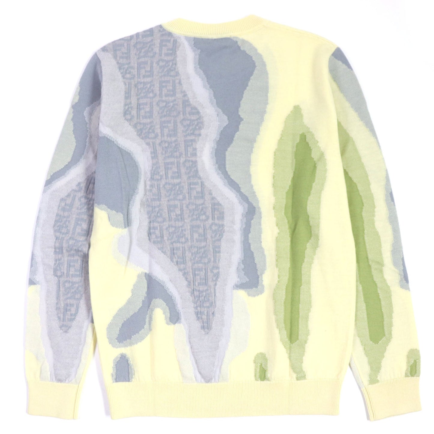 FENDI knit FZX039 Main: 68% cotton, Main: 32% nylon Yellow multicolor mens 46