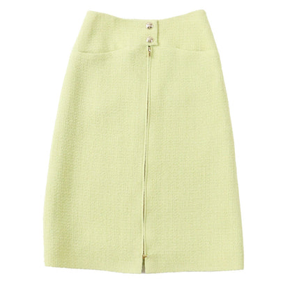 CHANEL Tight Skirt P65340 Outer: 100% wool, Lining: 100% silk Pearl green Women 38