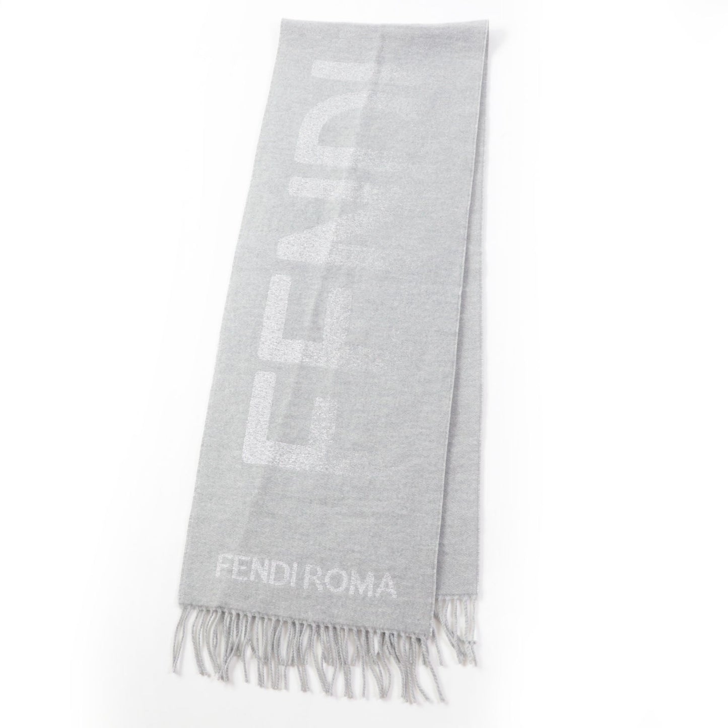 FENDI Scarf Main: 60% wool, 23% cashmere, 13% rayon, 4% metal fiber Light Gray Silver FXT485 AROQ TU Women