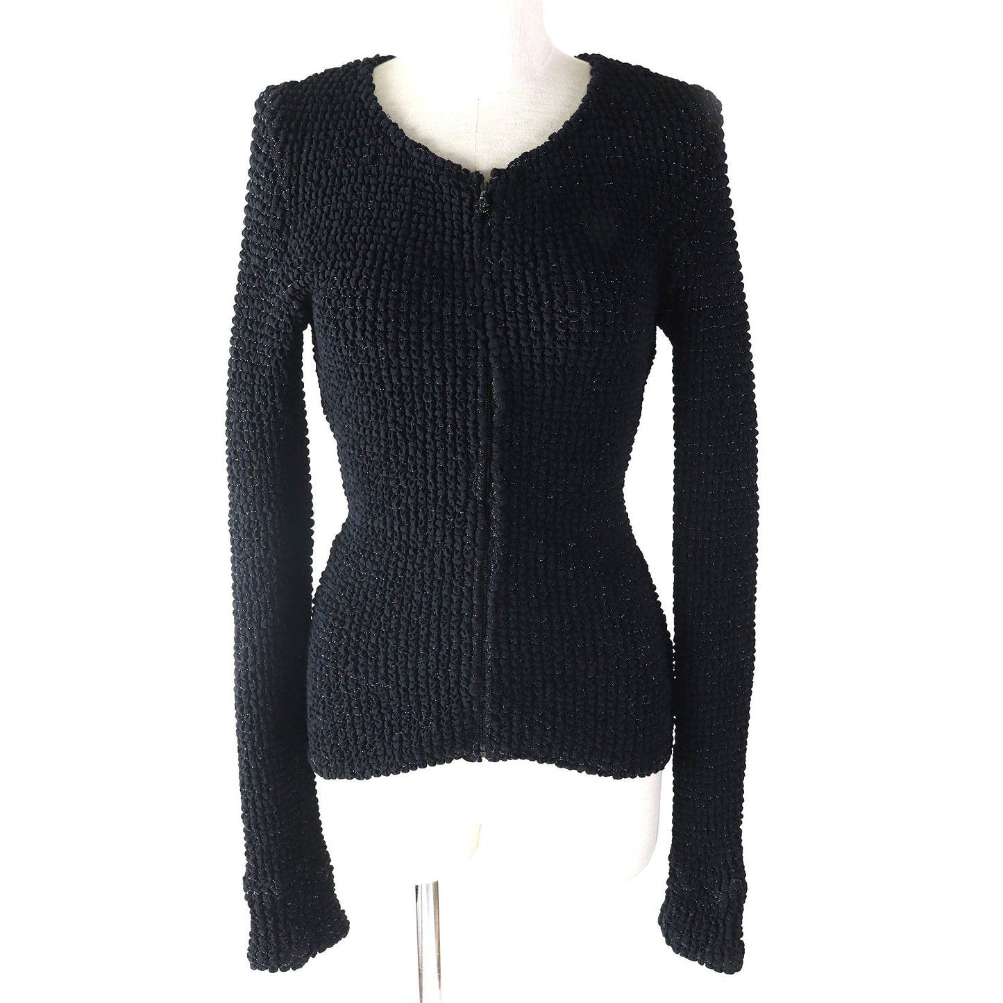 CHANEL cardigan 09P P35534 Main: 52% polyamide (nylon), 34% elastane (polyurethane), 10% viscose, 4% polyester Black type Women 34
