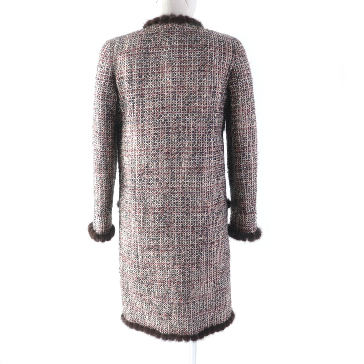 CHANEL coat 03A P21803 Outer: 94% wool, Outer: 3% mohair, Outer: 2% polyester, Outer: 1% nylon, Lining: 100% silk multicolor Women 34