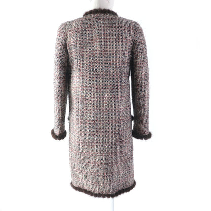 CHANEL coat 03A P21803 Outer: 94% wool, Outer: 3% mohair, Outer: 2% polyester, Outer: 1% nylon, Lining: 100% silk multicolor Women 34