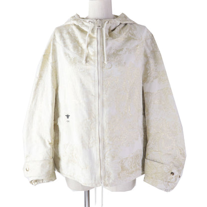 Christian Dior Nylon jacket 217C31A2985 Main: 79% polyester, 13% nylon, 8% nylon light beige gold Toile de Jouy Windbreaker Women S