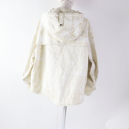 Christian Dior Nylon jacket 217C31A2985 Main: 79% polyester, 13% nylon, 8% nylon light beige gold Toile de Jouy Windbreaker Women S