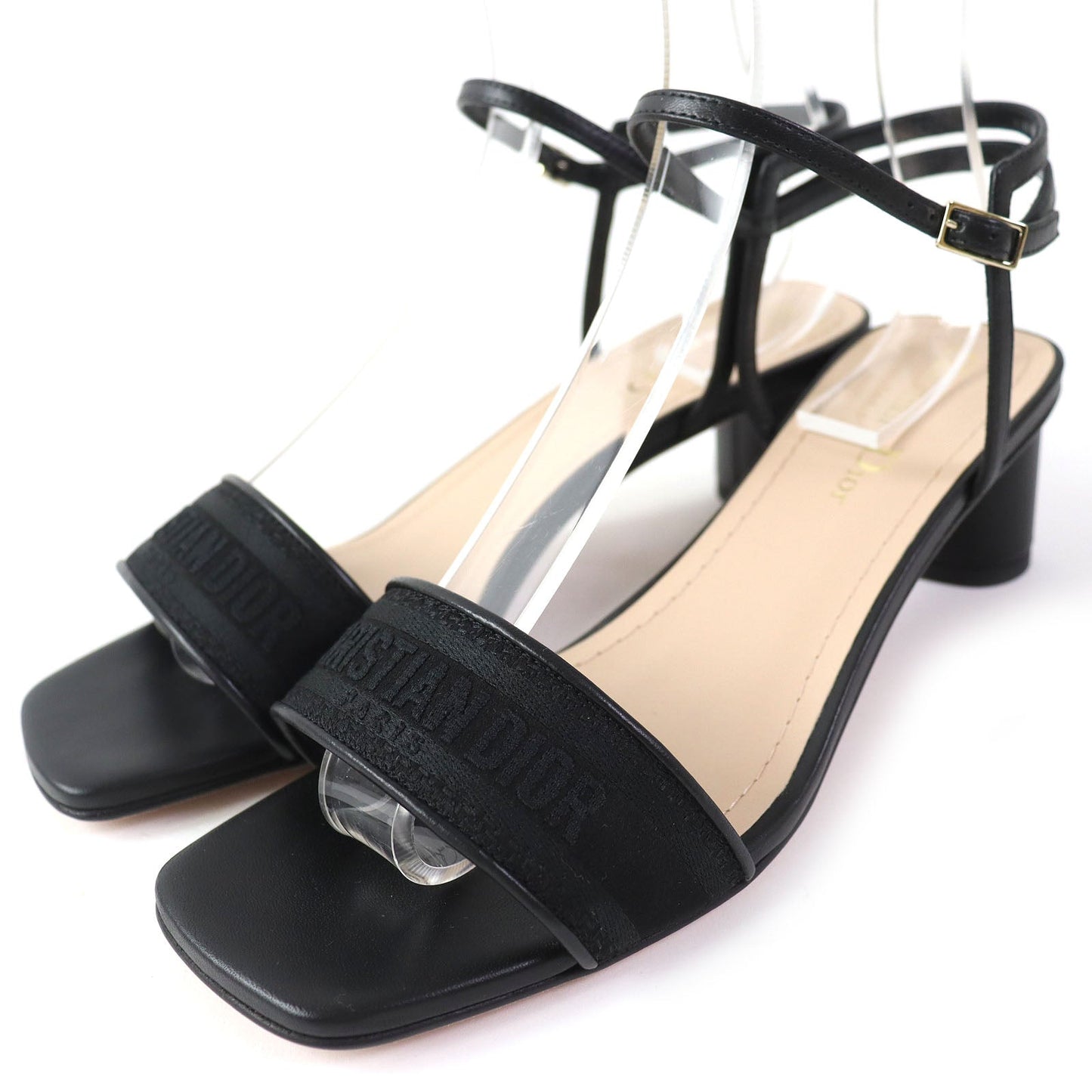 Christian Dior Sandals Main: Satin, lambskin black Dway Women 37 1/2
