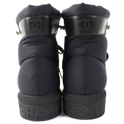 CHANEL short boots G34082 Nylon black COCONEIGE COCONEIGE 35 1/2