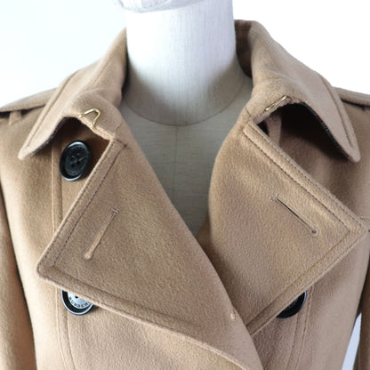 BURBERRY trench coat Main: 100% cashmere, Part: 66% wool, Part: 22% nylon, Part: 12% cashmere, Lining: 100% viscose (rayon), Lining (sleeve lining): 100% viscose beige SANDRINGHAM Sandringham Women 38