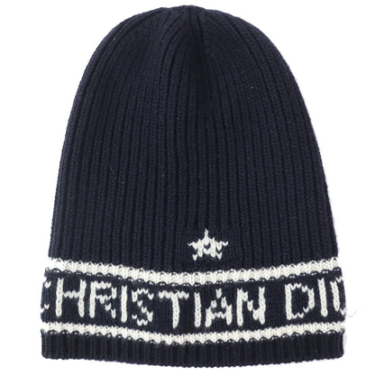 Christian Dior Knit cap 31NOE714IXGH Main: 70% wool, Main: 30% cashmere Navy white Women