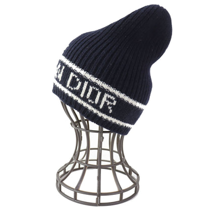 Christian Dior Knit cap 31NOE714IXGH Main: 70% wool, Main: 30% cashmere Navy white Women