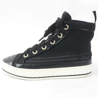 CHANEL High cut sneakers G34222 Main: Canvas black Women 35