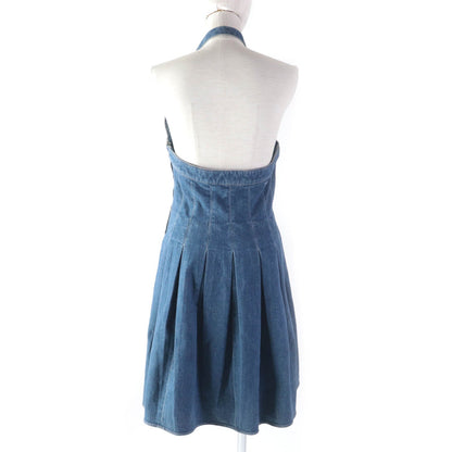 CHANEL one piece 07C P30000 Main: 98% cotton, Main: 2% polyurethane Indigo Women 40