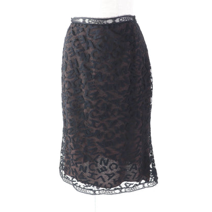 CHANEL Tight Skirt 98A P11845 Outer: 72% cotton, Outer: 28% nylon, Lining: 77% acetate, Lining: 23% polyester black Women 38
