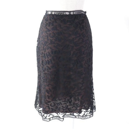 CHANEL Tight Skirt 98A P11845 Outer: 72% cotton, Outer: 28% nylon, Lining: 77% acetate, Lining: 23% polyester black Women 38
