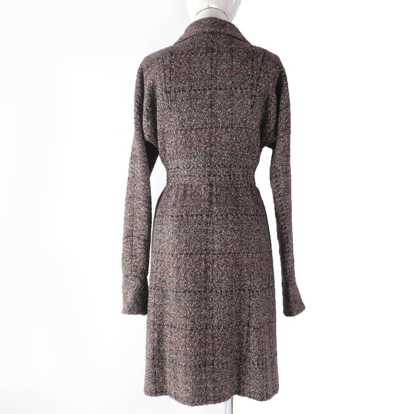 CHANEL A line coat P49823 Main: 43% wool, Main: 18% nylon, Main: 13% acrylic, Main: 13% polyester, Main: 13% rayon, Lining: 100% silk, Part: 100% silk multicolor Women 34