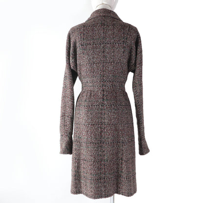 CHANEL A line coat P49823 Main: 43% wool, Main: 18% nylon, Main: 13% acrylic, Main: 13% polyester, Main: 13% rayon, Lining: 100% silk, Part: 100% silk multicolor Women 34