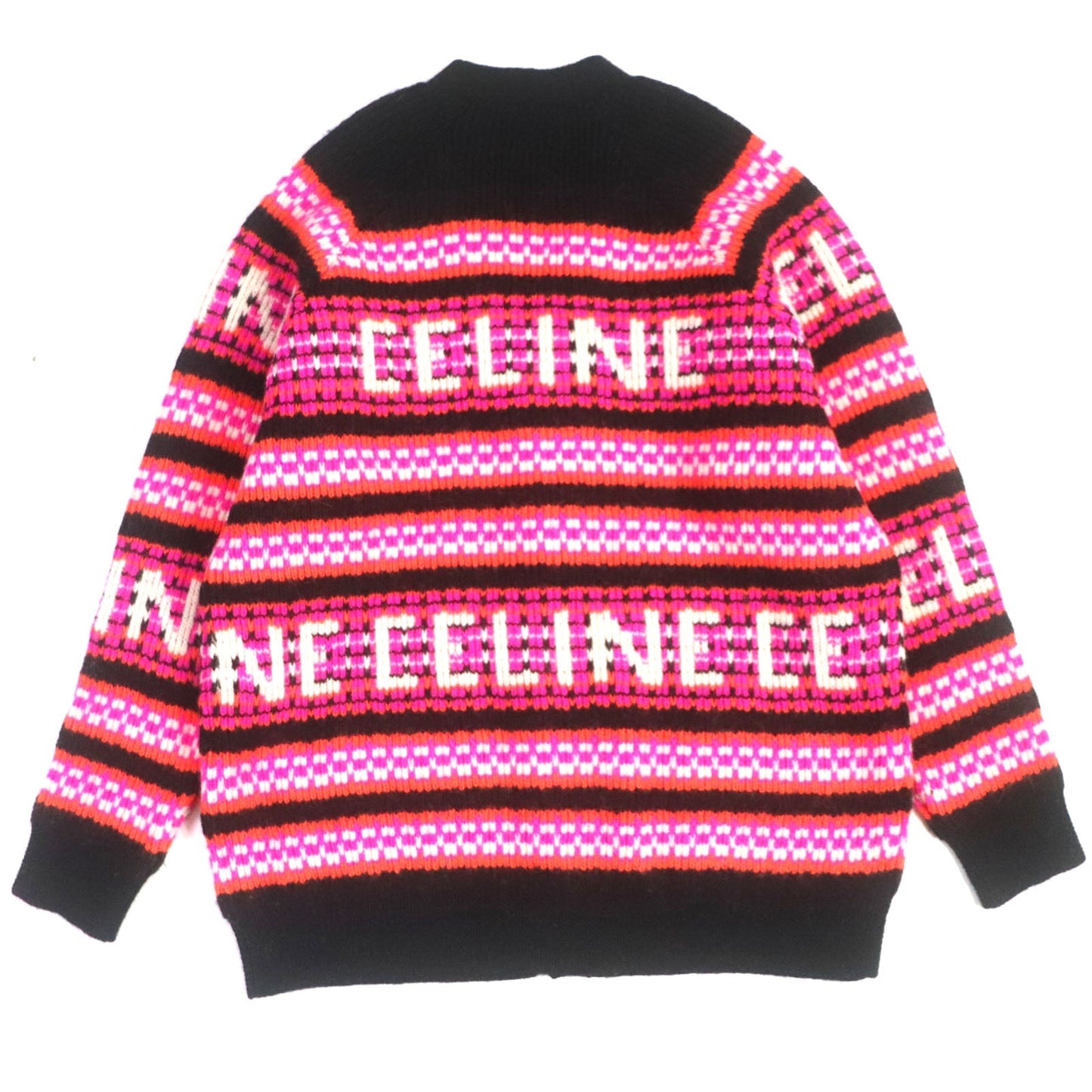 CELINE cardigan 2AC915795 Main: 100% wool Black pink mens XS