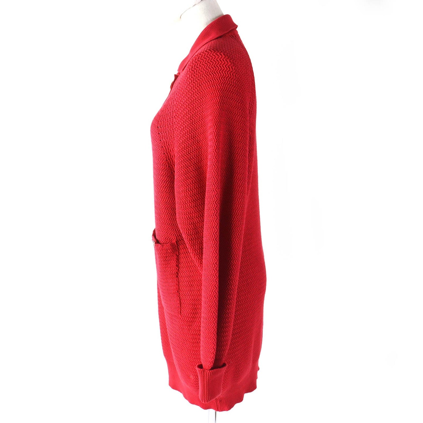 CHANEL one piece Main: 100% cotton Red Women Approximately S to M size