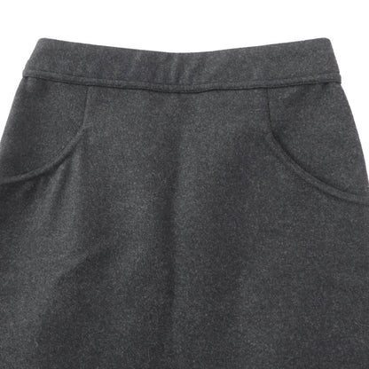 CHANEL skirt 11A P41836 Outer: 60% wool, Outer: 38% angora, Outer: 1% polyurethane, Outer: 1% nylon, Lining: 100% silk Dark gray Women 36