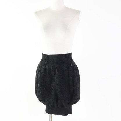 CHANEL skirt 08A P33467 Outer: 57% acetate, 22% nylon, 17% polyester, 4% polyurethane; Lining: 100% nylon Black Silver type Women 36