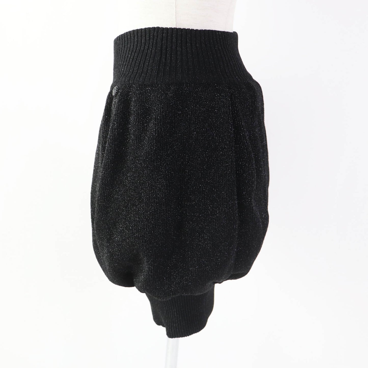 CHANEL skirt 08A P33467 Outer: 57% acetate, 22% nylon, 17% polyester, 4% polyurethane; Lining: 100% nylon Black Silver type Women 36