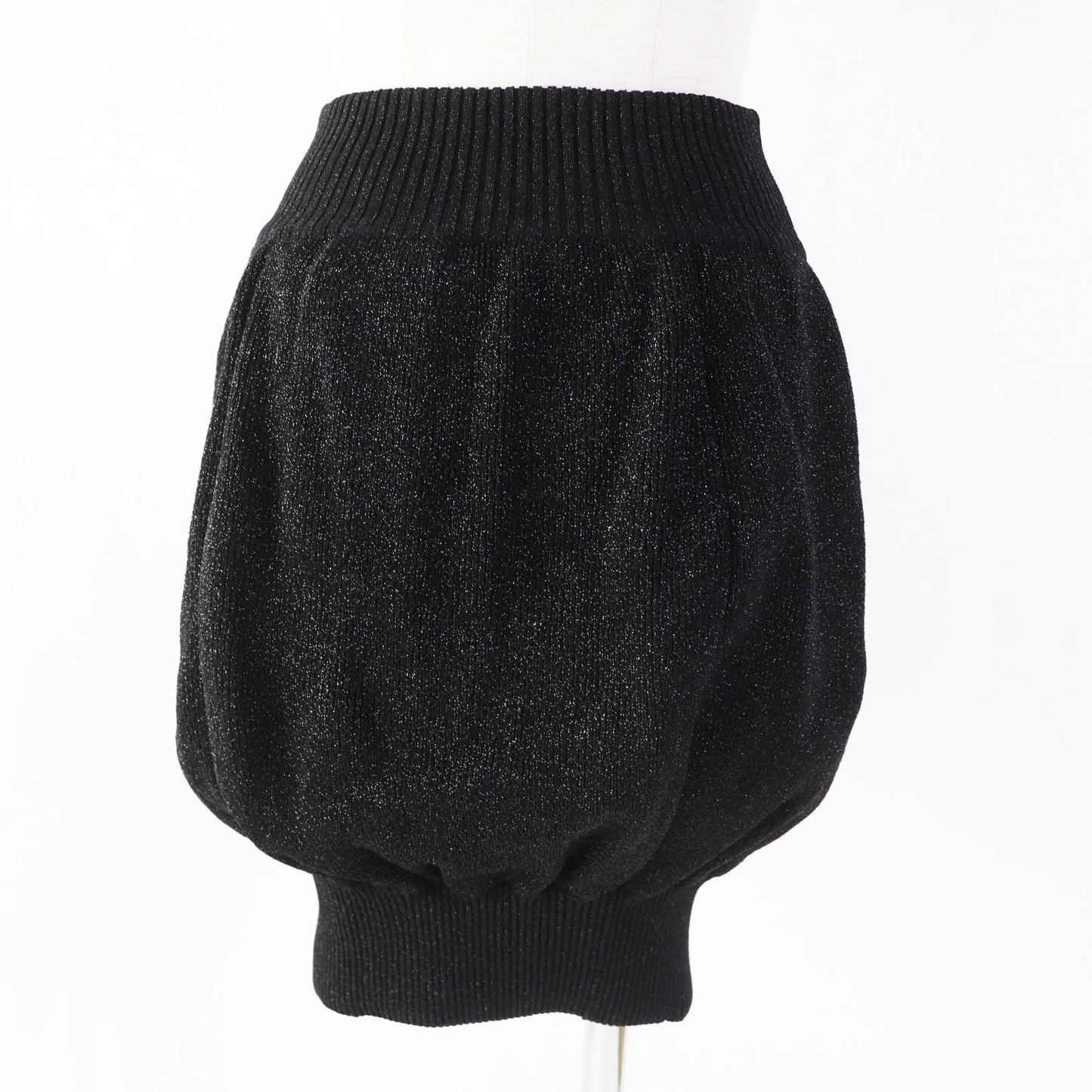 CHANEL skirt 08A P33467 Outer: 57% acetate, 22% nylon, 17% polyester, 4% polyurethane; Lining: 100% nylon Black Silver type Women 36