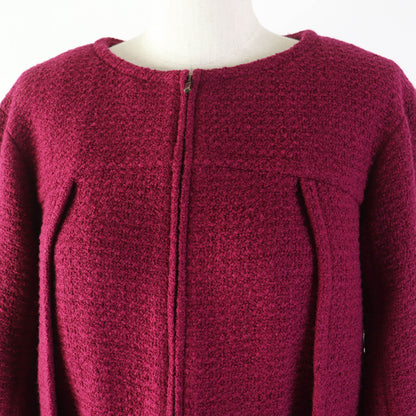 CHANEL No color jacket P50305 Outer: 100% wool, Lining: 100% silk purple Women 34