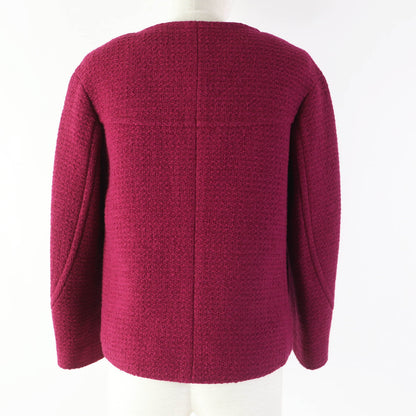 CHANEL No color jacket P50305 Outer: 100% wool, Lining: 100% silk purple Women 34